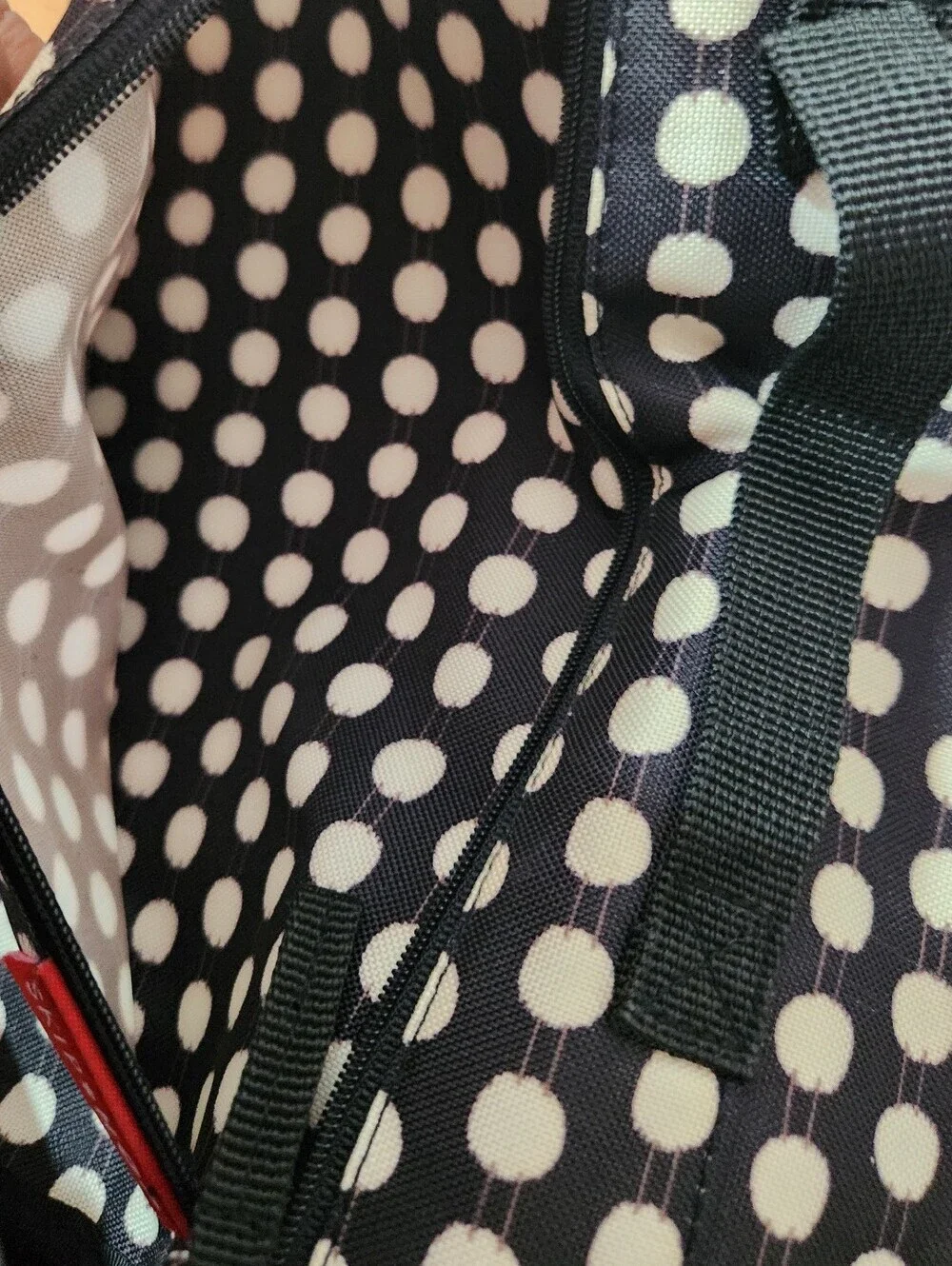 Skip Hop Pronto Baby Changing Station & Diaper Clutch Black Off White Polka Dot